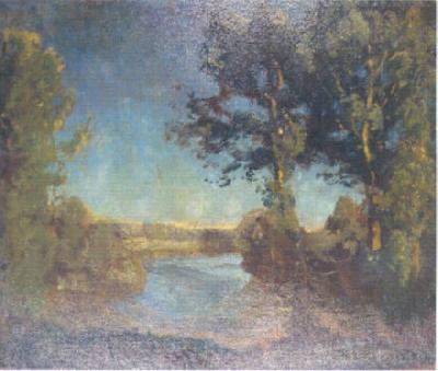 Otto Reiniger Neckar landscape Germany oil painting art